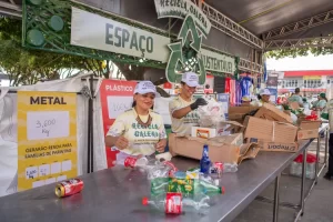 Espaço Sustentável: em parceria com a Coca-Cola, o programa “Recicla, Galera” fomenta a reciclagem (Camila Batista/Divulgação)